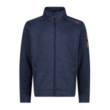 CMP Fleece Jacket Knit-Tech with Stand-up Collar Dark Blue Men